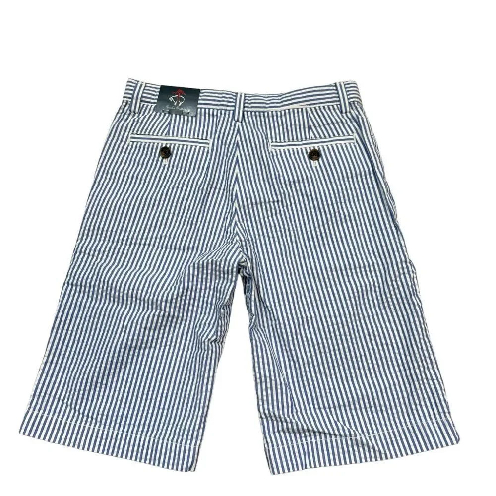 Brand new with Tags Boys Brooks Brothers‎ Fleece Brand Seersucker Shorts Size 10